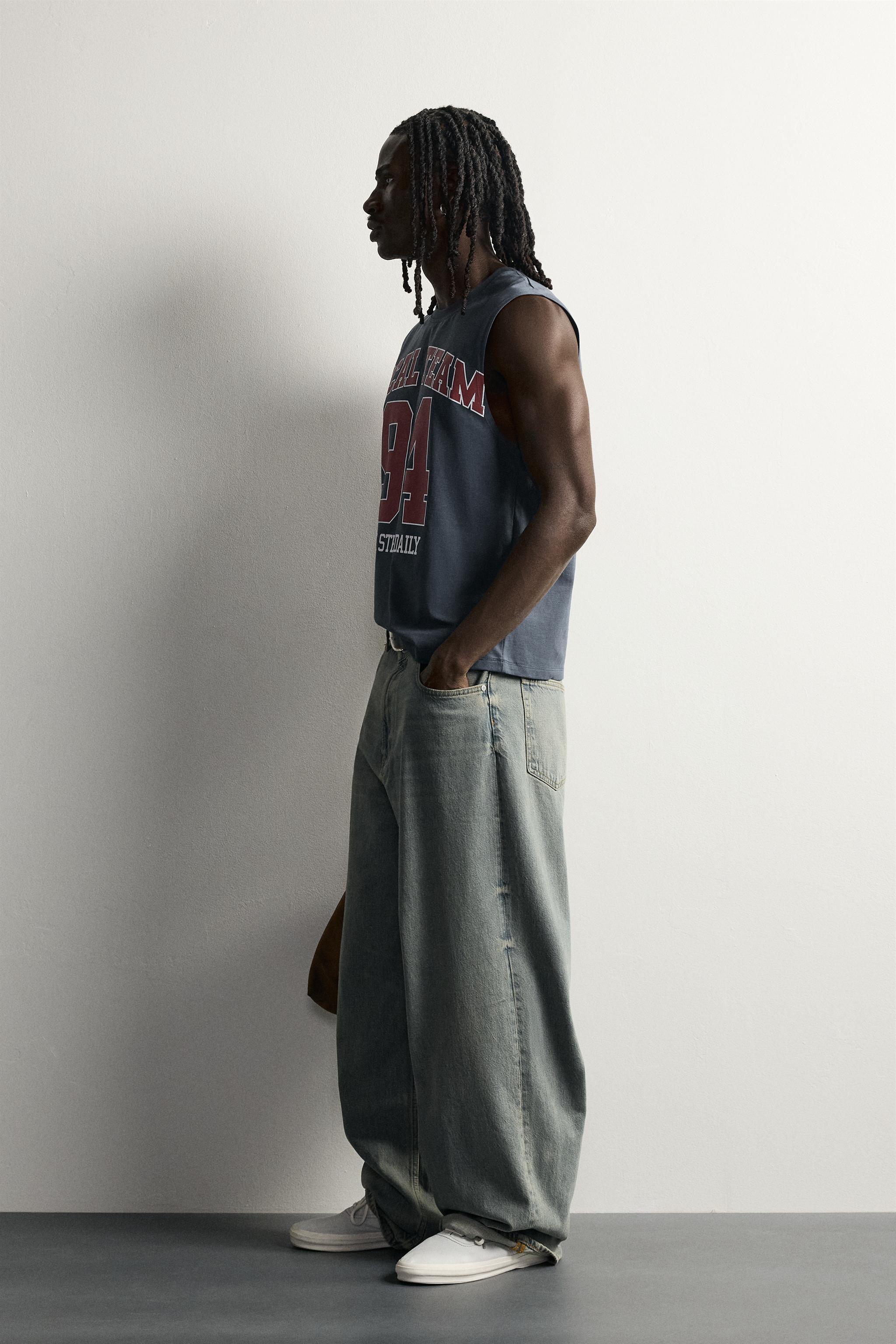 RELAXED FIT CONTRAST GRAPHIC TANK TOP